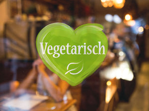 Aufkleber Vegetarisch Herz