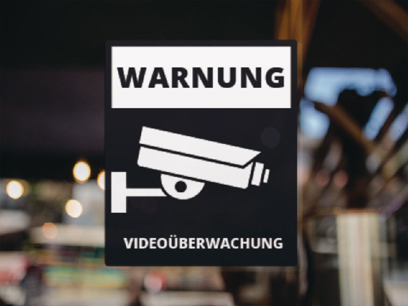 Aufkleber Videoüberwachung Warnung