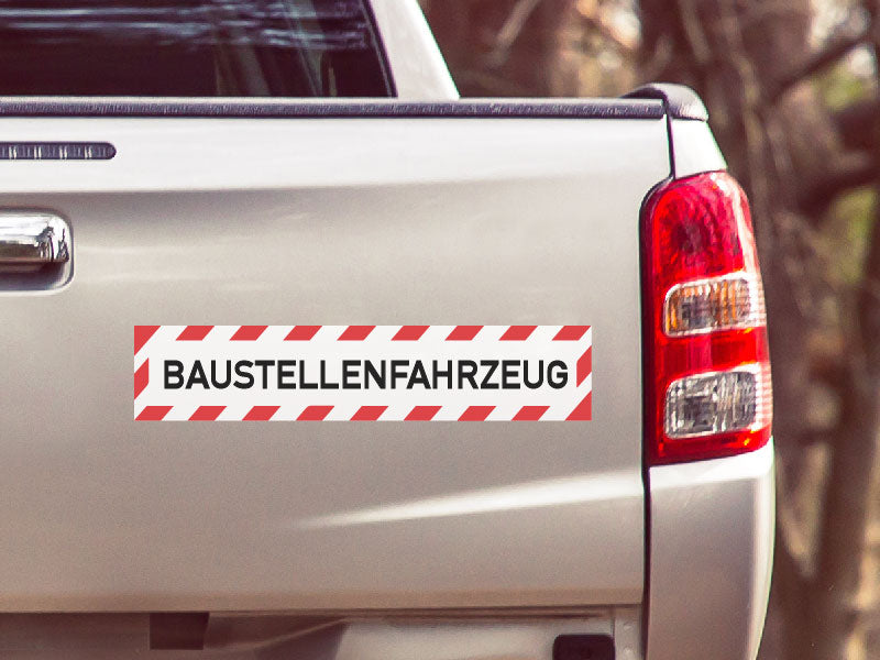 Aufkleber Baustellenfahrzeug