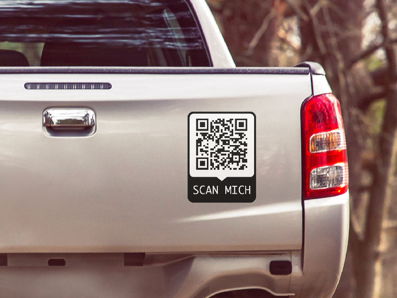 QR-Code Scan mich Autoaufkleber