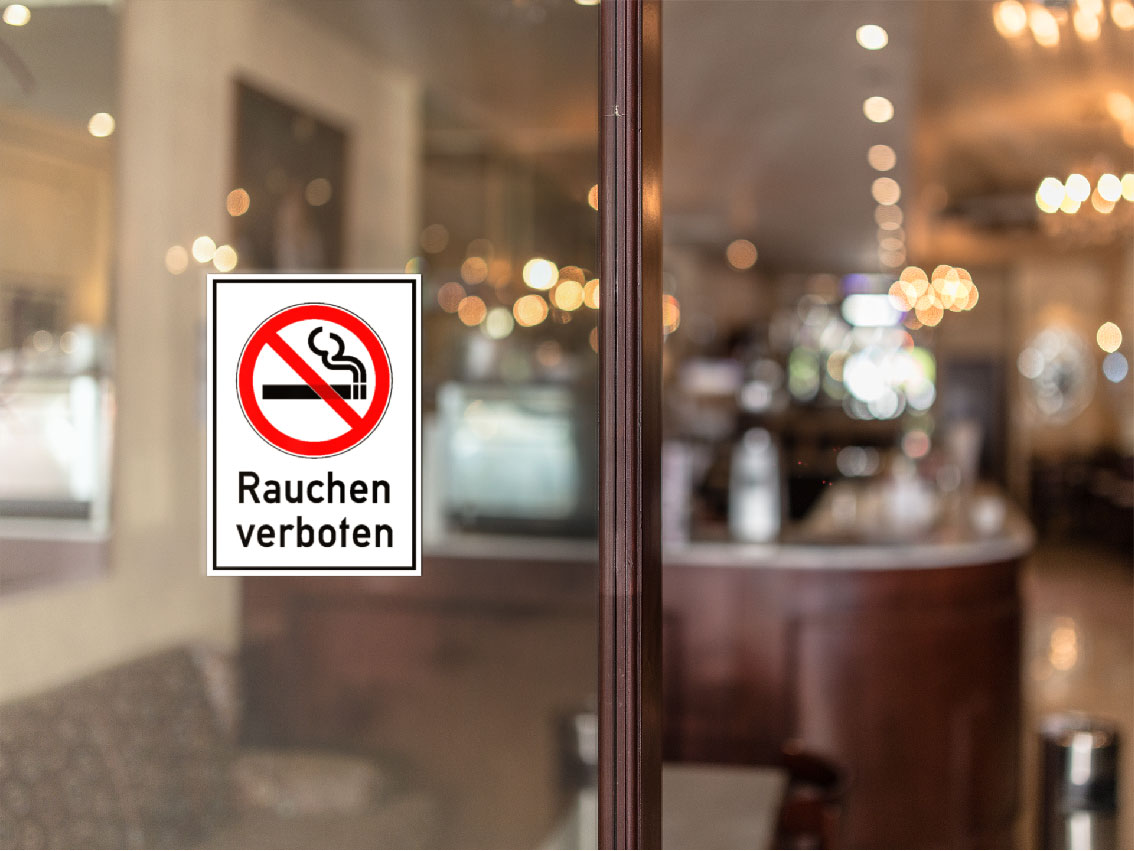 Aufkleber Rauchen verboten