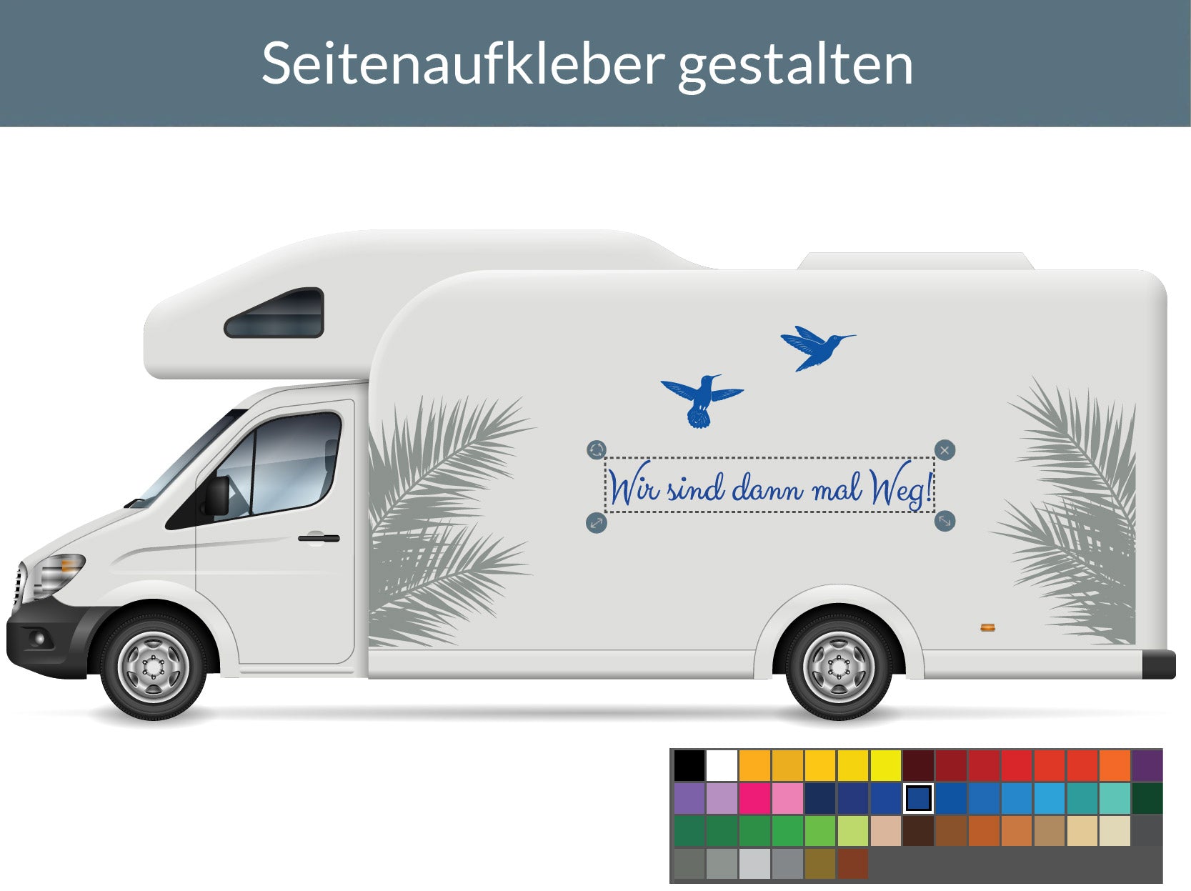 Wohnmobil Seitenaufkleber selber gestalten