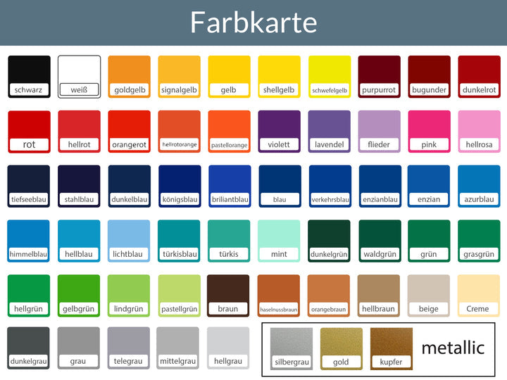 Räumungsverkauf Aufkleber Outline Farbkarte